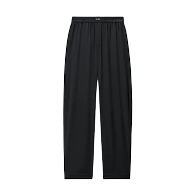 (Women) Alexander Wang SS24 Black Solid Color Cutout Logo Casual Pants. 1WC2244723-Black