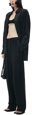 (Women) Alexander Wang SS24 Black Solid Color Cutout Logo Casual Pants. 1WC2244723-Black Lookbook (Women) Alexander Wang SS24 Black Solid Color Cutout Logo Casual Pants. 1WC2244723-Black