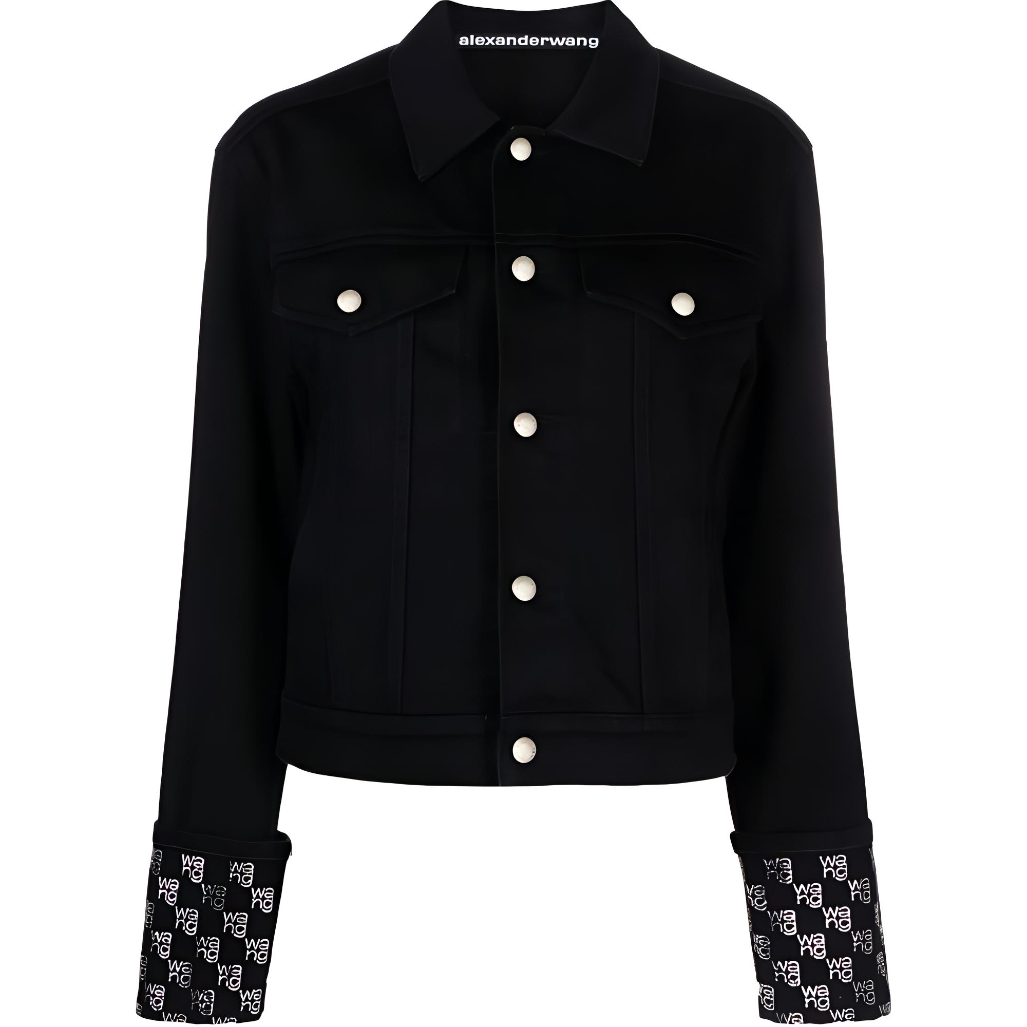 (Women) Alexander Wang SS24  Black Solid Single-Breasted Casual Jacket 4DC1242230-011