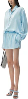 Lookbook (W) Alexander Wang SS24 亮藍色鏤空標誌休閒短褲 1WC2244717-BRIGHT BLUE