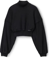 (Women) Alexander Wang SS24 Classic Black Crewneck Long Sleeve Sweatshirt. 4CC1241442-020 (Women) Alexander Wang SS24 Classic Black Crewneck Long Sleeve Sweatshirt. 4CC1241442-020