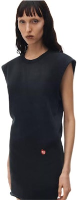 (W) 亚历山大王SS24经典黑玉色无袖迷你连衣裙 4CC2246269021A Shop (W) 亚历山大王SS24经典黑玉色无袖迷你连衣裙 4CC2246269021A