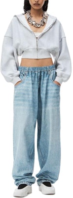 (Women) Alexander Wang SS24 Classic Terry Zip-Up Hoodie Light Grey 4CC1242077-050 Lookbook (Women) Alexander Wang SS24 Classic Terry Zip-Up Hoodie Light Grey 4CC1242077-050