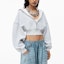 Details for (Women) Alexander Wang SS24 Classic Terry Zip-Up Hoodie Light Grey 4CC1242077-050