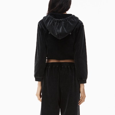 (W) 알렉산더 왕 SS24 크롭 크리스탈 드래곤 후디 재킷 블랙 1CC12425190-95A Shop (W) 알렉산더 왕 SS24 크롭 크리스탈 드래곤 후디 재킷 블랙 1CC12425190-95A