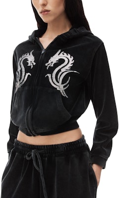 (W) 알렉산더 왕 SS24 크롭 크리스탈 드래곤 후디 재킷 블랙 1CC12425190-95A Purchase (W) 알렉산더 왕 SS24 크롭 크리스탈 드래곤 후디 재킷 블랙 1CC12425190-95A