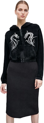 (W) 알렉산더 왕 SS24 크롭 크리스탈 드래곤 후디 재킷 블랙 1CC12425190-95A Cheap (W) 알렉산더 왕 SS24 크롭 크리스탈 드래곤 후디 재킷 블랙 1CC12425190-95A