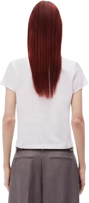 (Women) Alexander Wang SS24 Essential Logo Short-Sleeve T-Shirt White 4CC32213580-100 Shop (Women) Alexander Wang SS24 Essential Logo Short-Sleeve T-Shirt White 4CC32213580-100