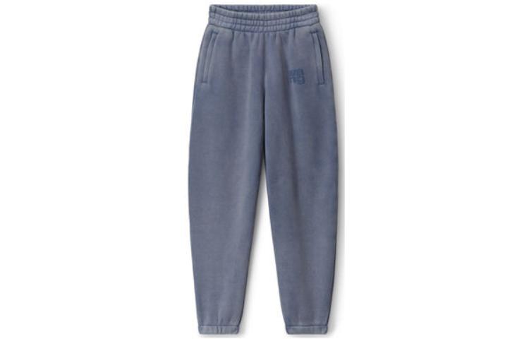 Order (W) Pantalones Jogger Logo Terry Esenciales Alexander Wang SS24 Gris Azul. 4CC32243484-75A