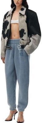 (W) Pantalones Jogger Logo Terry Esenciales Alexander Wang SS24 Gris Azul. 4CC32243484-75A Lookbook (W) Pantalones Jogger Logo Terry Esenciales Alexander Wang SS24 Gris Azul. 4CC32243484-75A