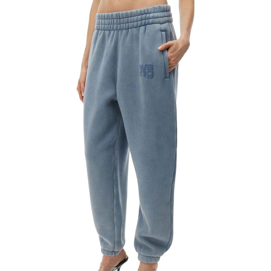 Purchase (W) Pantalones Jogger Logo Terry Esenciales Alexander Wang SS24 Gris Azul. 4CC32243484-75A