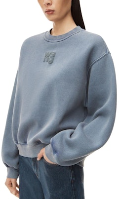 (W) アレキサンダーワン SS24 グレー・ブルー ロゴプリント クルーネック スウェットシャツ 4CC3221360-077 Details for (W) アレキサンダーワン SS24 グレー・ブルー ロゴプリント クルーネック スウェットシャツ 4CC3221360-077