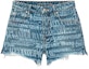 Order (Women) Alexander Wang SS24 High-Waisted Logo Denim Shorts Indigo Blue. 4DC2244308-473