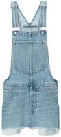 (Women) Alexander Wang SS24 Indigo Denim Mini Sleeveless Dress with Suspenders. 4DC22462914-71A (Women) Alexander Wang SS24 Indigo Denim Mini Sleeveless Dress with Suspenders. 4DC22462914-71A