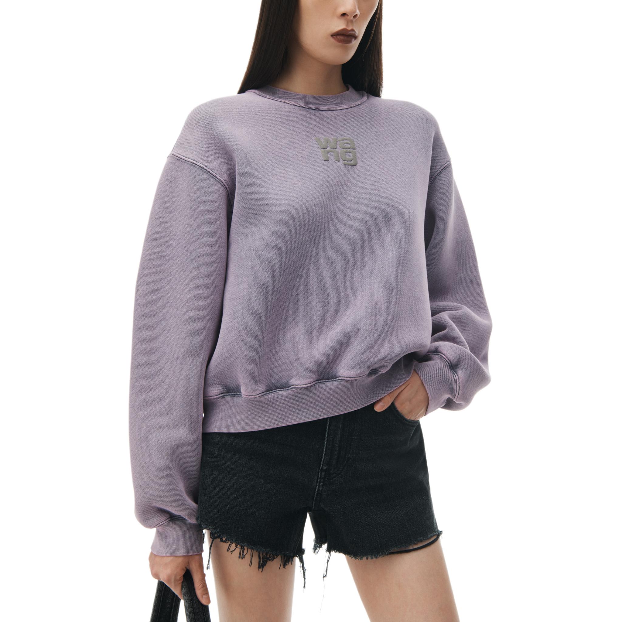 Lookbook (Women) Alexander Wang SS24  Lavender Crewneck Pullover Letter Sweatshirt 4CC3221360687A