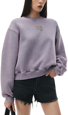 (Women) Alexander Wang SS24 Lavender Crewneck Pullover Letter Sweatshirt 4CC3221360687A Lookbook (Women) Alexander Wang SS24 Lavender Crewneck Pullover Letter Sweatshirt 4CC3221360687A