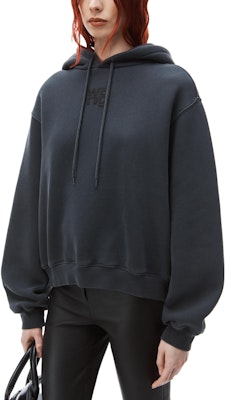 (W) Alexander Wang SS24 深灰色字母印花Logo連帽衫 4CC3222069-094A Details for (W) Alexander Wang SS24 深灰色字母印花Logo連帽衫 4CC3222069-094A