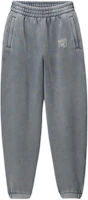 Order (Women) Alexander Wang SS24 Logo Jogger Knit Sweatpants Acid Wash Mist. 4CC3224348-Grey