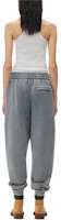 Shop (Women) Alexander Wang SS24 Logo Jogger Knit Sweatpants Acid Wash Mist. 4CC3224348-Grey