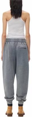 (Women) Alexander Wang SS24 Logo Jogger Knit Sweatpants Acid Wash Mist. 4CC3224348-Grey Shop (Women) Alexander Wang SS24 Logo Jogger Knit Sweatpants Acid Wash Mist. 4CC3224348-Grey