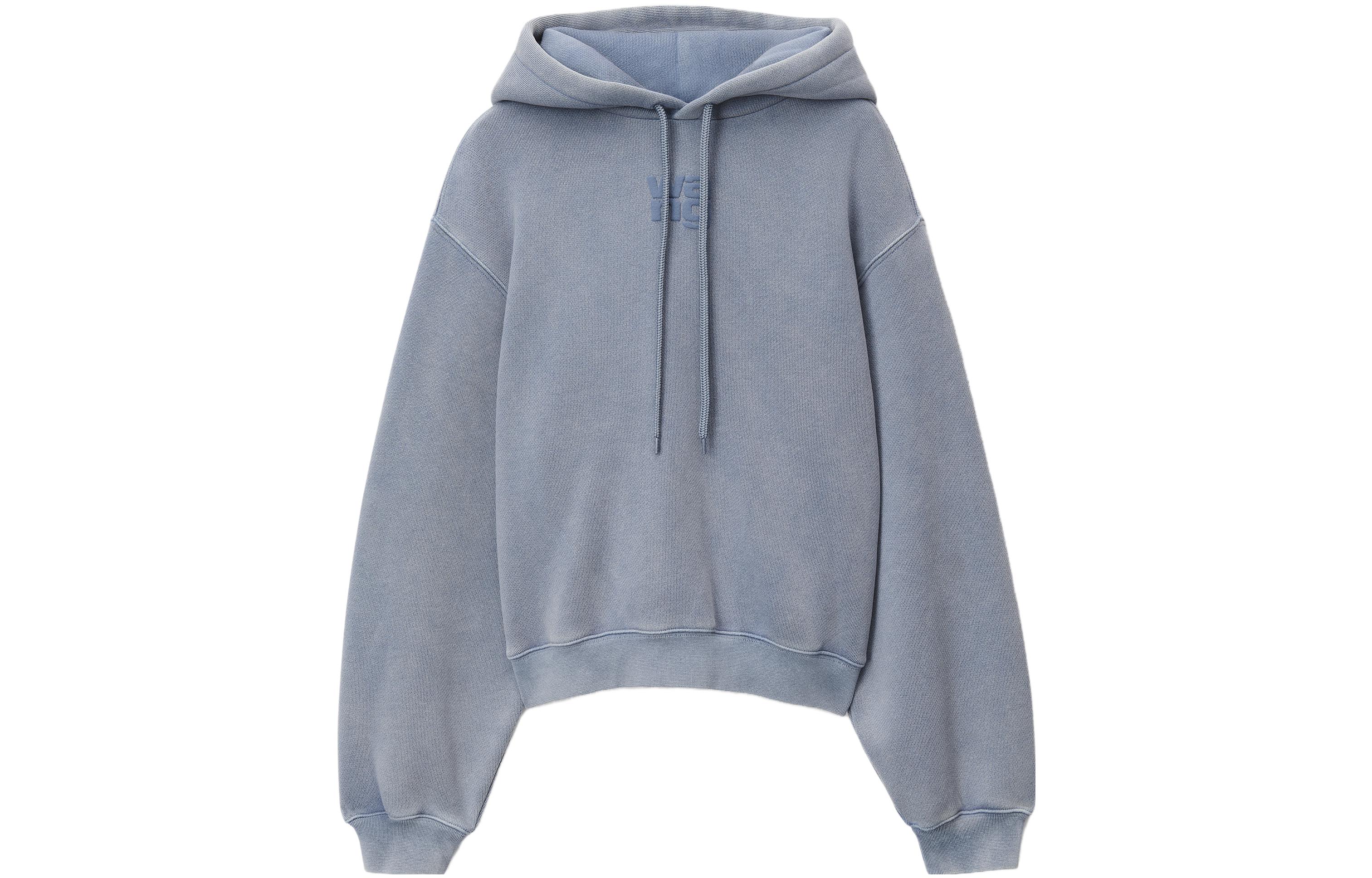 (Women) Alexander Wang SS24  Logo Print Hoodie in Light Blue. 4CC3222069-475