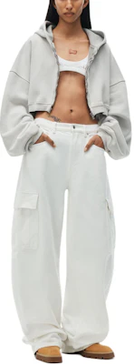 (W) アレキサンダー ワン SS24 ローライズ ワイドレッグ ホワイト デニムジーンズ. 4DC2244305-120 Lookbook (W) アレキサンダー ワン SS24 ローライズ ワイドレッグ ホワイト デニムジーンズ. 4DC2244305-120