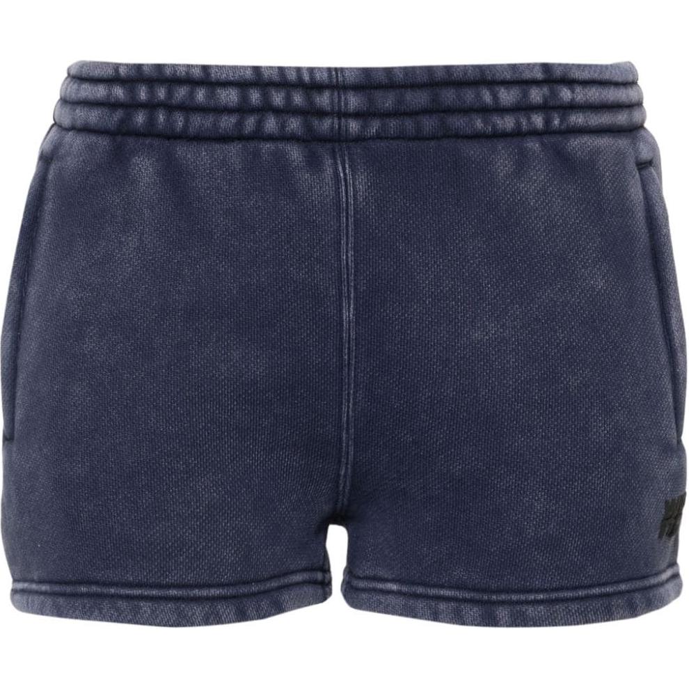 (Women) Alexander Wang SS24  Mid-Rise Knit Casual Shorts in Indigo Blue. 4CC3244404-BLUE