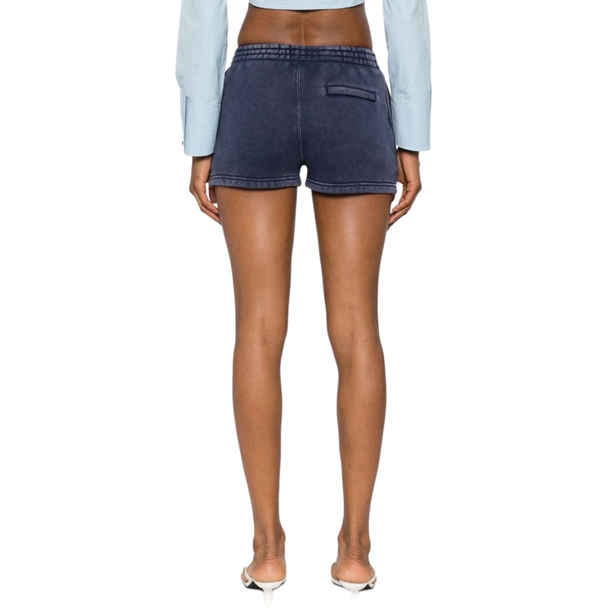 (Women) Alexander Wang SS24  Mid-Rise Knit Casual Shorts in Indigo Blue. 4CC3244404-BLUE 圖 4