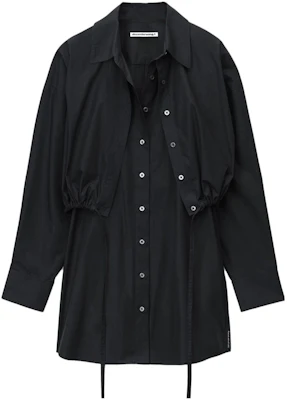 (W) 亚历山大王 SS24 极简黑色长袖衬衫连衣裙 4WC1246245-BLACK Buy (W) 亚历山大王 SS24 极简黑色长袖衬衫连衣裙 4WC1246245-BLACK