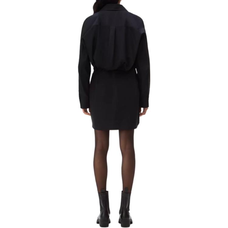 (Women) Alexander Wang SS24  Minimalist Black Button-Down Long-Sleeve Shirt Dress 4WC1246245-BLACK 圖 5