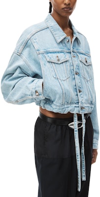 (W) アレキサンダー ワン SS24 オーバーサイズ クロップド デニム ジャケット ブルー 4DC1242246-453 Purchase (W) アレキサンダー ワン SS24 オーバーサイズ クロップド デニム ジャケット ブルー 4DC1242246-453