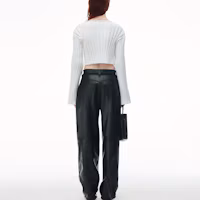 Purchase (W) Alexander Wang SS24 白色寬鬆剪裁毛衣上衣 4KC2241014-100