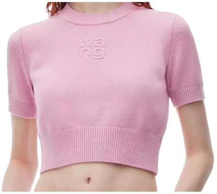 (W) 알렉산더 왕 SS24 핑크 캐주얼 반팔 풀오버 스웨터. 4KC22410266-97A Buy (W) 알렉산더 왕 SS24 핑크 캐주얼 반팔 풀오버 스웨터. 4KC22410266-97A