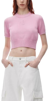 (W) 알렉산더 왕 SS24 핑크 캐주얼 반팔 풀오버 스웨터. 4KC22410266-97A Lookbook (W) 알렉산더 왕 SS24 핑크 캐주얼 반팔 풀오버 스웨터. 4KC22410266-97A