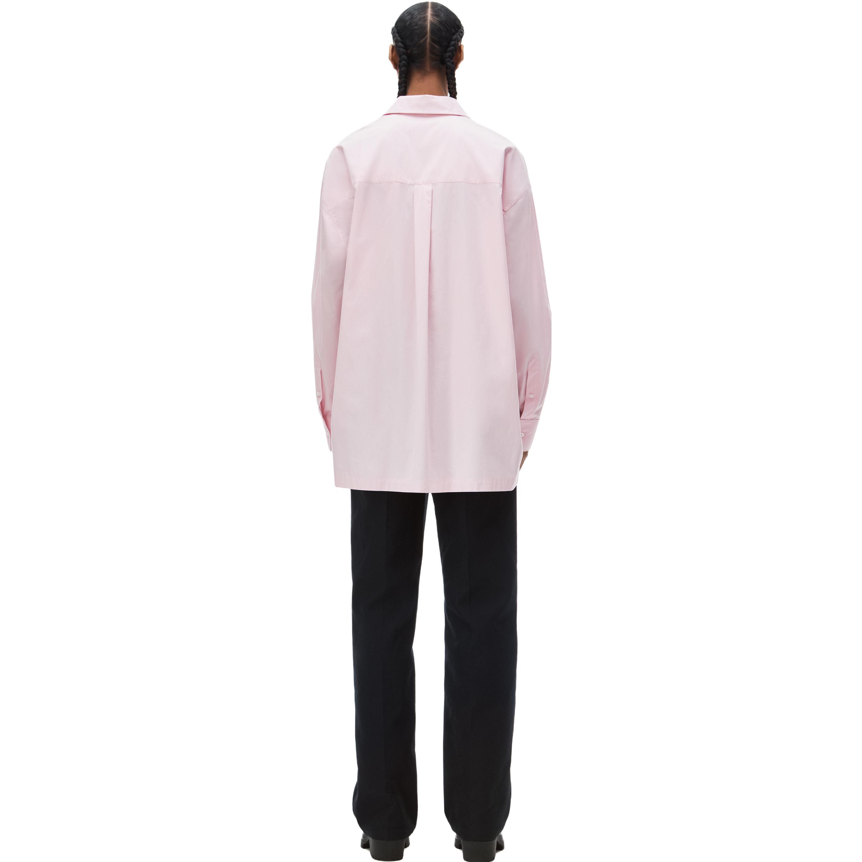 Shop (W) アレキサンダーワン SS24 ピンク コットン ボタンアップ 長袖シャツ. 4WC1241449-680