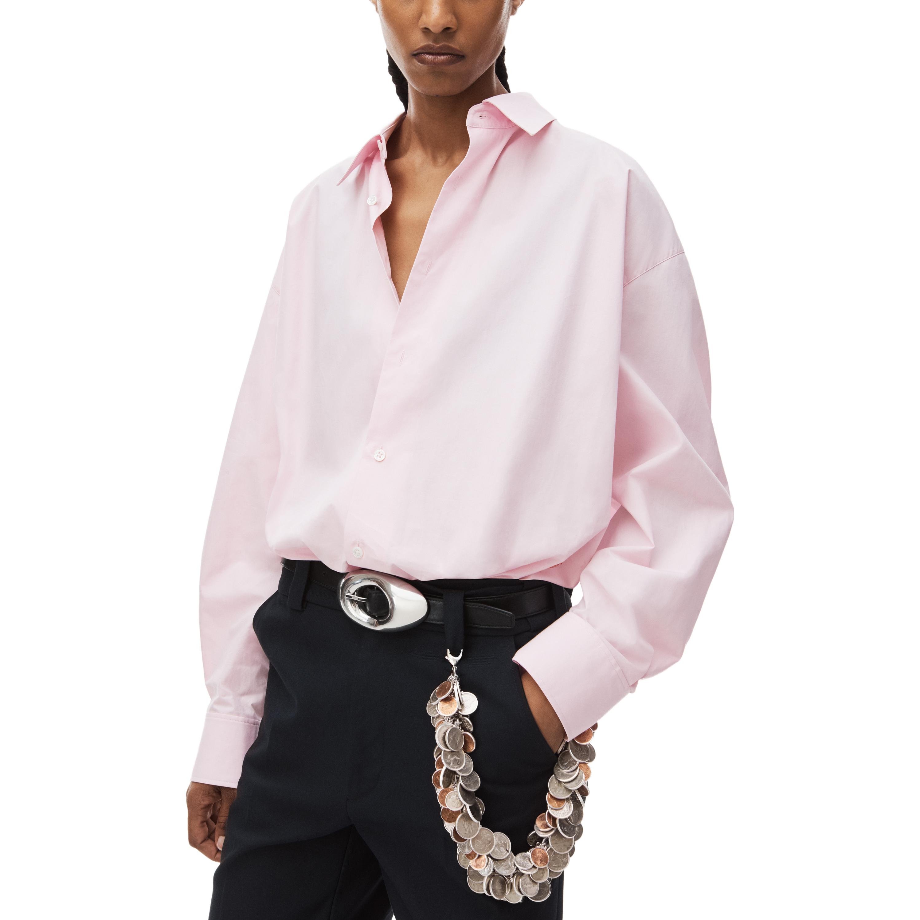 Purchase (W) アレキサンダーワン SS24 ピンク コットン ボタンアップ 長袖シャツ. 4WC1241449-680
