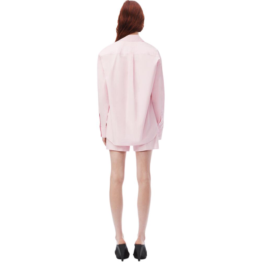 Purchase (W) アレキサンダーワン SS24 ピンク 無地 ボタンアップ 長袖シャツ 4WC2241482680