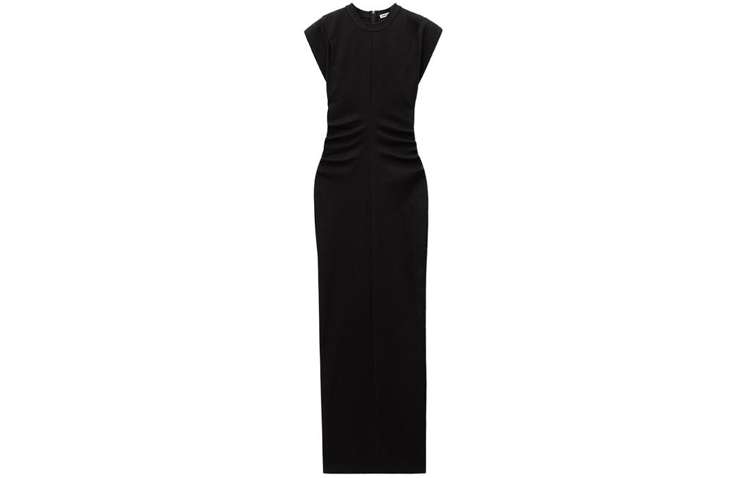 (Women) Alexander Wang SS24  Sleeveless Ribbed Knit Maxi Dress Black 1CC1246632001