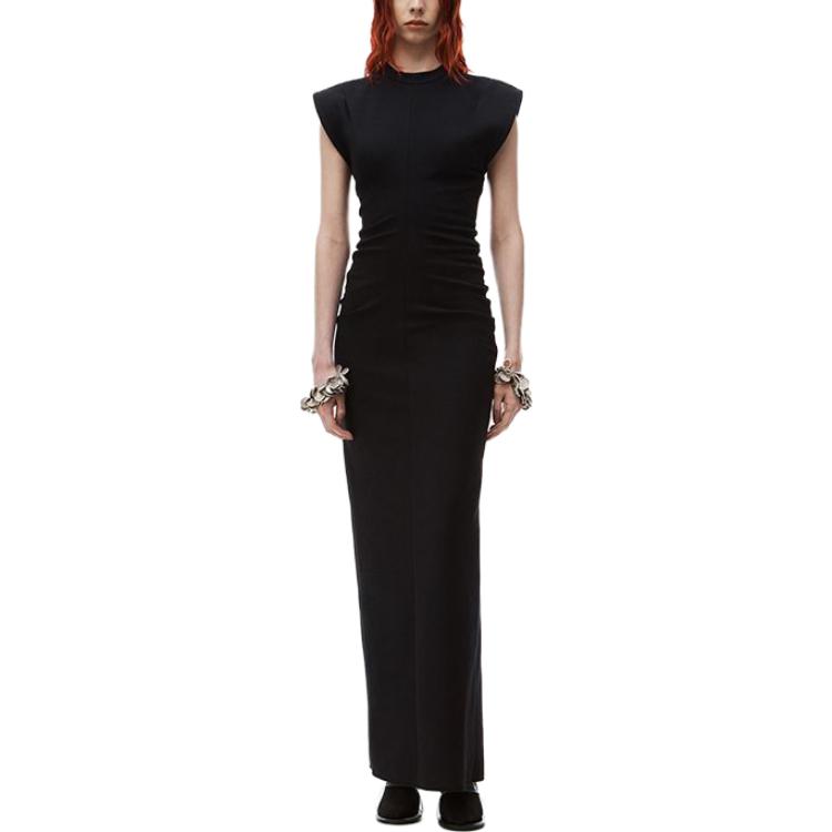(Women) Alexander Wang SS24  Sleeveless Ribbed Knit Maxi Dress Black 1CC1246632001 圖 3