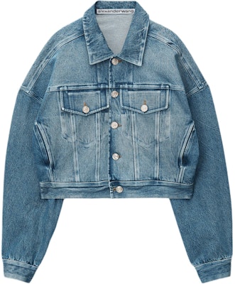 (W) アレキサンダー ワン SS24 ウォッシュデニム ボタンアップジャケット ブルー 1WC1242233-473 Order (W) アレキサンダー ワン SS24 ウォッシュデニム ボタンアップジャケット ブルー 1WC1242233-473