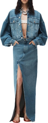 (W) アレキサンダー ワン SS24 ウォッシュデニム ボタンアップジャケット ブルー 1WC1242233-473 Lookbook (W) アレキサンダー ワン SS24 ウォッシュデニム ボタンアップジャケット ブルー 1WC1242233-473