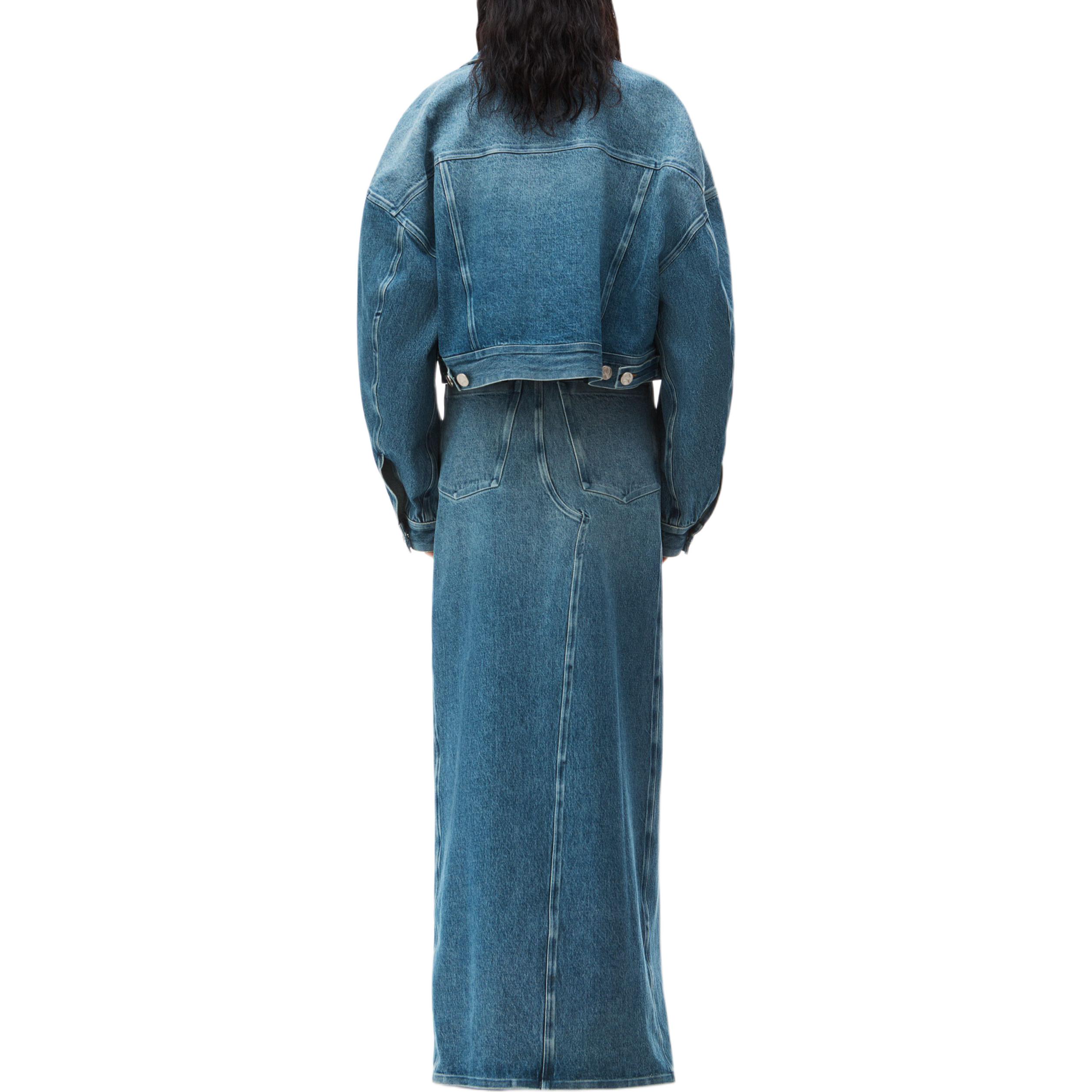 Purchase (W) アレキサンダー ワン SS24 ウォッシュデニム ボタンアップジャケット ブルー 1WC1242233-473