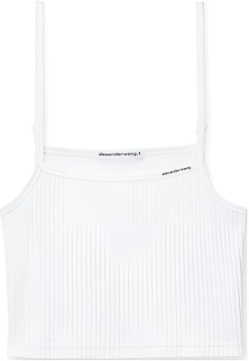 (W) Alexander Wang SS24 Tank Top Putih Ribbed Cropped. 4CC1241448100 Buy (W) Alexander Wang SS24 Tank Top Putih Ribbed Cropped. 4CC1241448100