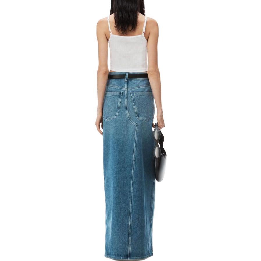 Shop (W) Alexander Wang SS24 Tank Top Putih Ribbed Cropped. 4CC1241448100