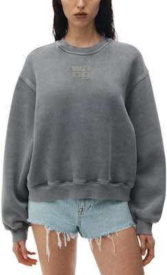 (W) Alexander Wang SS24 Sudadera Mujer Acid Wash Gris Logo Crewneck Pullover. 4CC32213600-37A Shop (W) Alexander Wang SS24 Sudadera Mujer Acid Wash Gris Logo Crewneck Pullover. 4CC32213600-37A