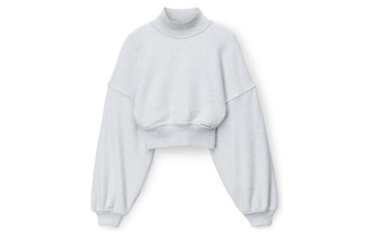 Order (W) 亞歷山大王 SS24 灰色高領短版長袖經典衛衣 女款 4CC1241442-050