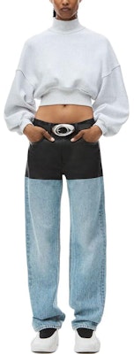 (W) 亞歷山大王 SS24 灰色高領短版長袖經典衛衣 女款 4CC1241442-050 Lookbook (W) 亞歷山大王 SS24 灰色高領短版長袖經典衛衣 女款 4CC1241442-050