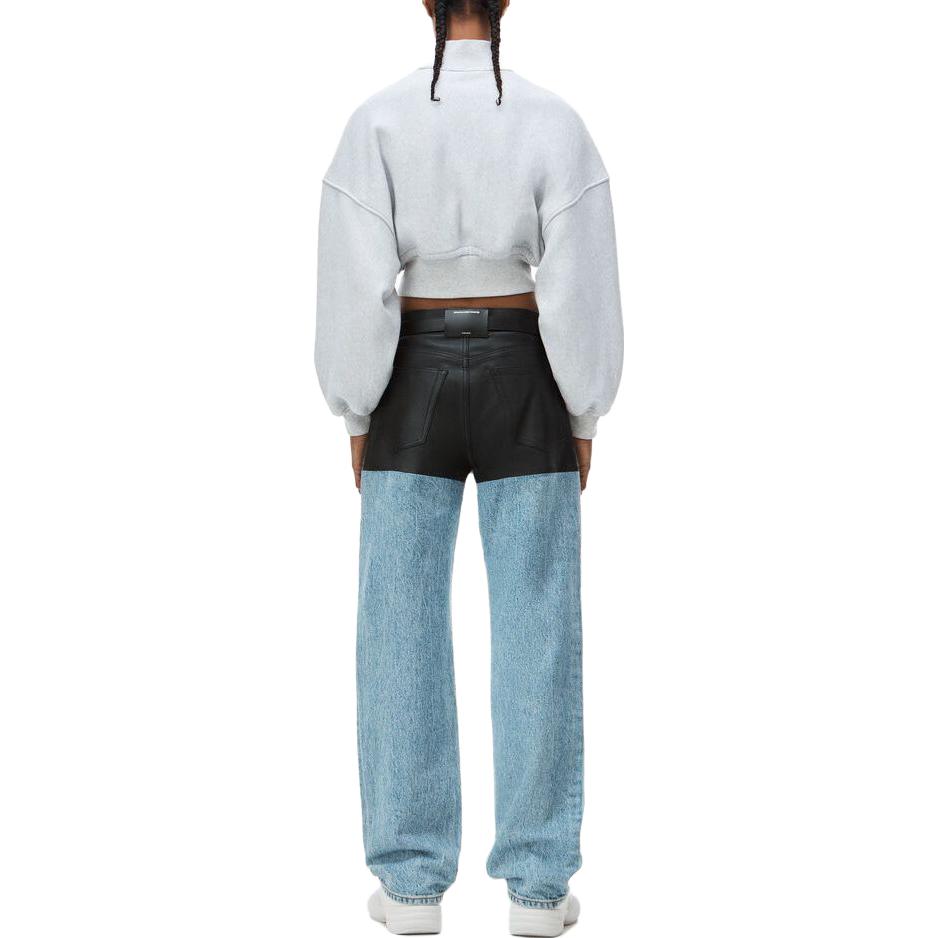 Shop (W) 亞歷山大王 SS24 灰色高領短版長袖經典衛衣 女款 4CC1241442-050