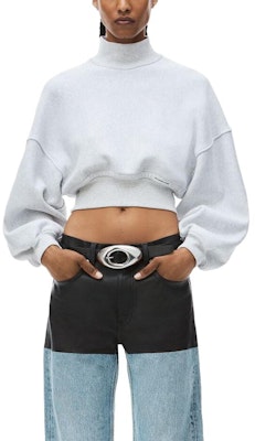 (W) 亞歷山大王 SS24 灰色高領短版長袖經典衛衣 女款 4CC1241442-050 Purchase (W) 亞歷山大王 SS24 灰色高領短版長袖經典衛衣 女款 4CC1241442-050