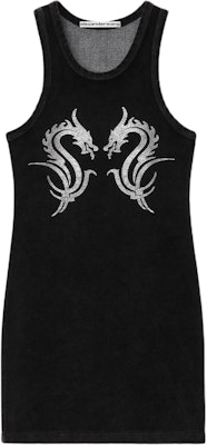 (W) 알렉산더 왕 SS24 드래곤 캡슐 슬림핏 민소매 미니 드레스 블랙. 1CC12466300-95A Order (W) 알렉산더 왕 SS24 드래곤 캡슐 슬림핏 민소매 미니 드레스 블랙. 1CC12466300-95A